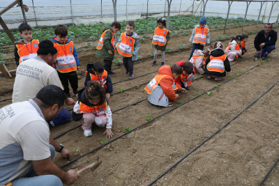 Eyüpsultan'lı minikler doğayla iç içe yetişiyor