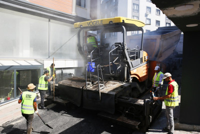 Alibeyköy Ahu Sokak'ta asfalt yenilendi