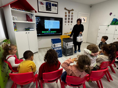 Özel anaokullarında miniklere sıfır atık eğitimi