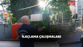 Yaz sıcaklarıyla birlikte sivrisineklerle mücadele kapsamında ilaçlama çalışmalarımıza başladık